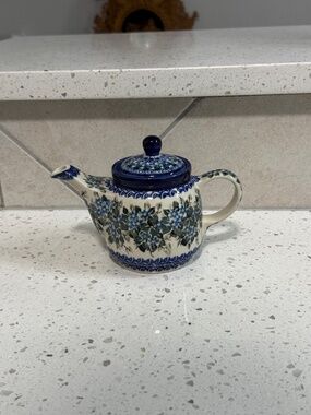 Polish Pottery Unikat Small Teapot